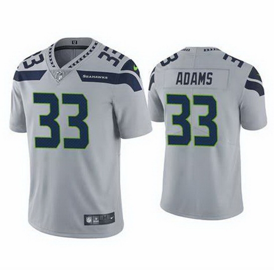 Men Seattle Seahawks Jamal Adams #33 Grey Vapor Limited NFL Jersey Men Seattle Seahawks Jamal Adams #33 Grey Vapor Limited NFL Jersey