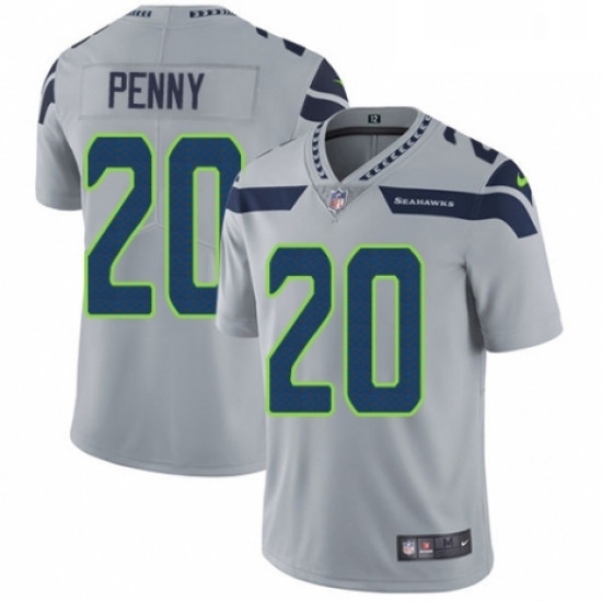 Mens Nike Seattle Seahawks 20 Rashaad Penny Grey Alternate Vapor Untouchable Limited Player NFL Jersey Mens Nike Seattle Seahawks 20 Rashaad Penny Grey Alternate Vapor Untouchable Limited Player NFL Jersey