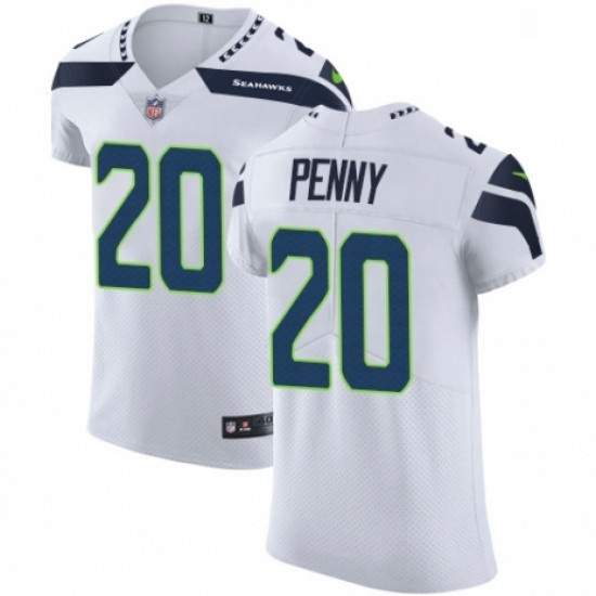 Mens Nike Seattle Seahawks 20 Rashaad Penny White Vapor Untouchable Elite Player NFL Jersey Mens Nike Seattle Seahawks 20 Rashaad Penny White Vapor Untouchable Elite Player NFL Jersey
