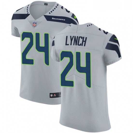 Mens Nike Seattle Seahawks 24 Marshawn Lynch Grey Alternate Vapor Untouchable Elite Player NFL Jersey Mens Nike Seattle Seahawks 24 Marshawn Lynch Grey Alternate Vapor Untouchable Elite Player NFL Jersey