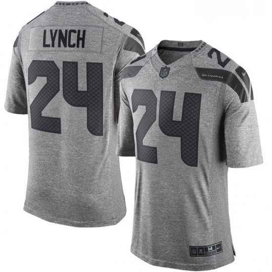Mens Nike Seattle Seahawks 24 Marshawn Lynch Limited Gray Gridiron NFL Jersey Mens Nike Seattle Seahawks 24 Marshawn Lynch Limited Gray Gridiron NFL Jersey