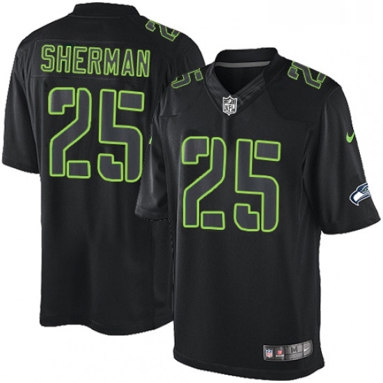 Mens Nike Seattle Seahawks 25 Richard Sherman Limited Black Impact NFL Jersey Mens Nike Seattle Seahawks 25 Richard Sherman Limited Black Impact NFL Jersey