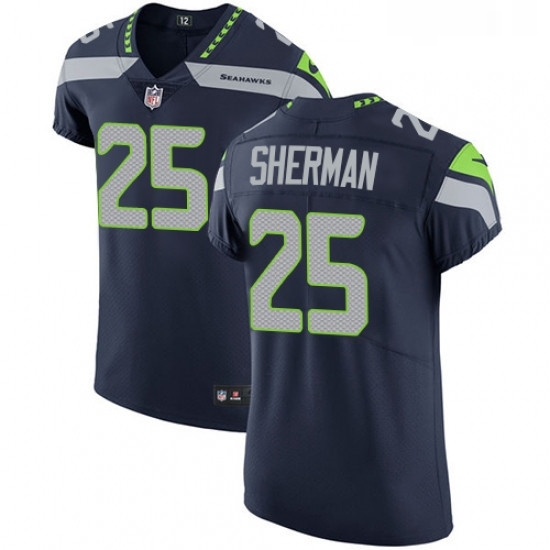Mens Nike Seattle Seahawks 25 Richard Sherman Steel Blue Team Color Vapor Untouchable Elite Player NFL Jersey Mens Nike Seattle Seahawks 25 Richard Sherman Steel Blue Team Color Vapor Untouchable Elite Player NFL Jersey