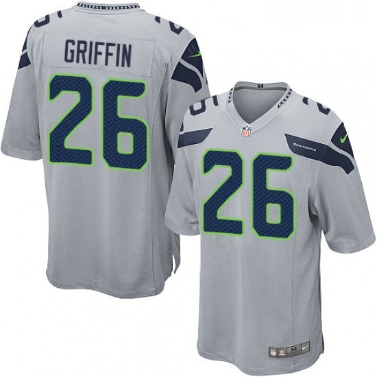 Mens Nike Seattle Seahawks 26 Shaquill Griffin Game Grey Alternate NFL Jersey Mens Nike Seattle Seahawks 26 Shaquill Griffin Game Grey Alternate NFL Jersey