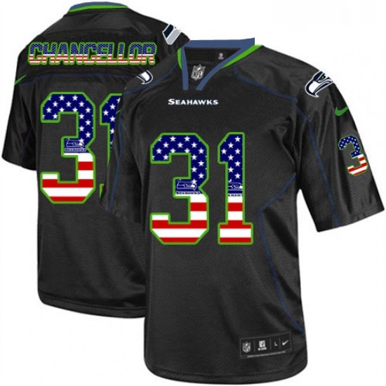 Mens Nike Seattle Seahawks 31 Kam Chancellor Elite Black USA Flag Fashion NFL Jersey Mens Nike Seattle Seahawks 31 Kam Chancellor Elite Black USA Flag Fashion NFL Jersey
