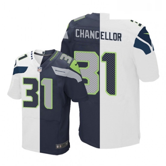 Mens Nike Seattle Seahawks 31 Kam Chancellor Elite NavyWhite Split Fashion NFL Jersey Mens Nike Seattle Seahawks 31 Kam Chancellor Elite NavyWhite Split Fashion NFL Jersey