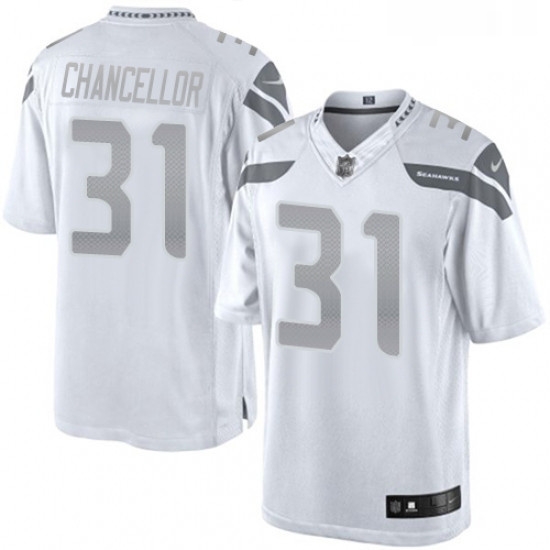 Mens Nike Seattle Seahawks 31 Kam Chancellor Limited White Platinum NFL Jersey Mens Nike Seattle Seahawks 31 Kam Chancellor Limited White Platinum NFL Jersey