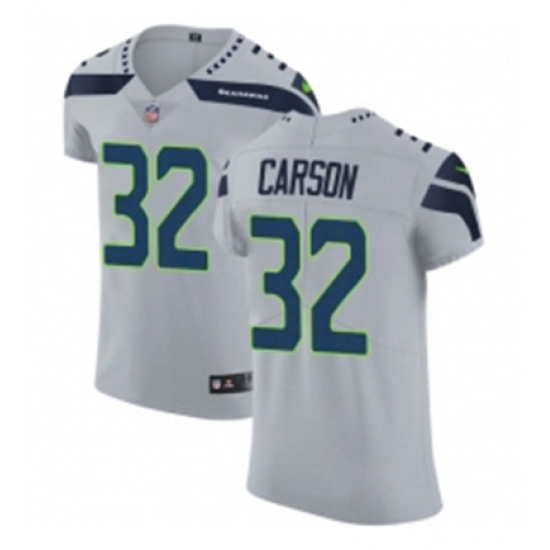 Mens Nike Seattle Seahawks 32 Chris Carson Grey Alternate Vapor Untouchable Elite Player NFL Jersey Mens Nike Seattle Seahawks 32 Chris Carson Grey Alternate Vapor Untouchable Elite Player NFL Jersey