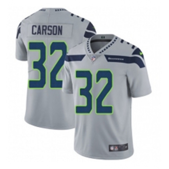 Mens Nike Seattle Seahawks 32 Chris Carson Grey Alternate Vapor Untouchable Limited Player NFL Jersey Mens Nike Seattle Seahawks 32 Chris Carson Grey Alternate Vapor Untouchable Limited Player NFL Jersey