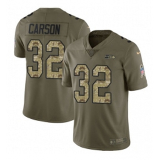 Mens Nike Seattle Seahawks 32 Chris Carson Limited OliveCamo 2017 Salute to Service NFL Jersey Mens Nike Seattle Seahawks 32 Chris Carson Limited OliveCamo 2017 Salute to Service NFL Jersey