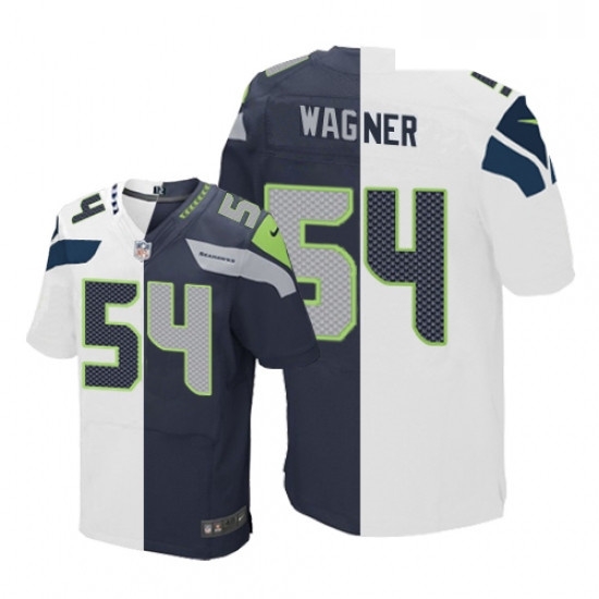 Mens Nike Seattle Seahawks 54 Bobby Wagner Elite NavyWhite Split Fashion NFL Jersey Mens Nike Seattle Seahawks 54 Bobby Wagner Elite NavyWhite Split Fashion NFL Jersey