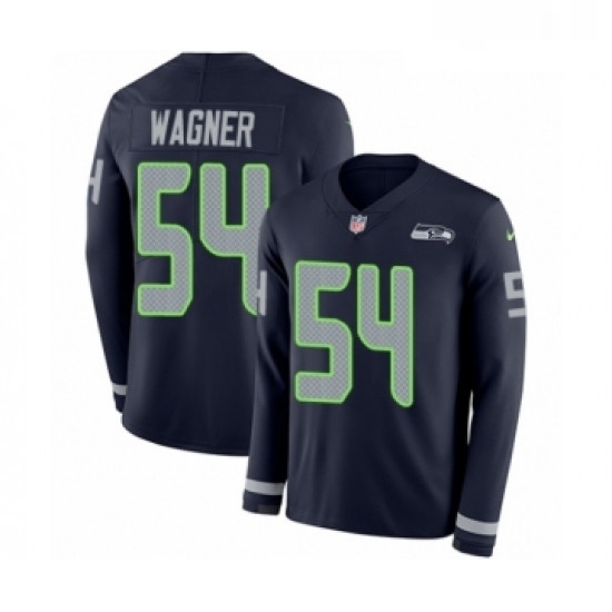 Mens Nike Seattle Seahawks 54 Bobby Wagner Limited Navy Blue Therma Long Sleeve NFL Jersey Mens Nike Seattle Seahawks 54 Bobby Wagner Limited Navy Blue Therma Long Sleeve NFL Jersey