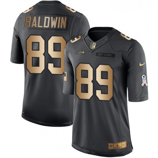 Mens Nike Seattle Seahawks 89 Doug Baldwin Limited BlackGold Salute to Service NFL Jersey Mens Nike Seattle Seahawks 89 Doug Baldwin Limited BlackGold Salute to Service NFL Jersey