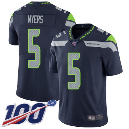 Mens Seahawks 5 Jason Myers Navy Blue Vapor Untouchable Limited Home 100th Season Mens Seahawks 5 Jason Myers Navy Blue Vapor Untouchable Limited Home 100th Season