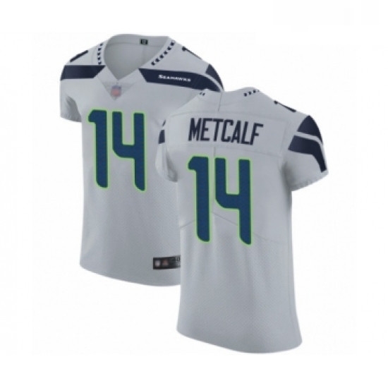Mens Seattle Seahawks 14 DK Metcalf Grey Alternate Vapor Untouchable Elite Player Football Jersey Mens Seattle Seahawks 14 DK Metcalf Grey Alternate Vapor Untouchable Elite Player Football Jersey