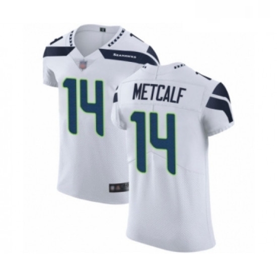 Mens Seattle Seahawks 14 DK Metcalf White Vapor Untouchable Elite Player Football Jersey Mens Seattle Seahawks 14 DK Metcalf White Vapor Untouchable Elite Player Football Jersey