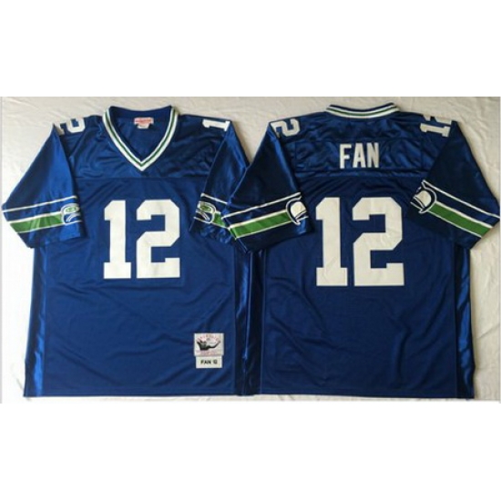 Mitchell&Ness Seahawks 12 Fan Blue Throwback Stitched NFL Jersey Mitchell&Ness Seahawks 12 Fan Blue Throwback Stitched NFL Jersey