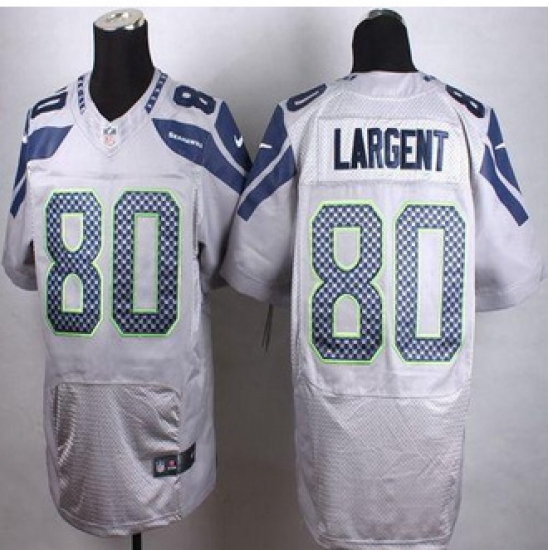 New Seattle Seahawks #80 Steve Largent Grey Alternate Men Stitched NFL Elite Jersey New Seattle Seahawks #80 Steve Largent Grey Alternate Men Stitched NFL Elite Jersey
