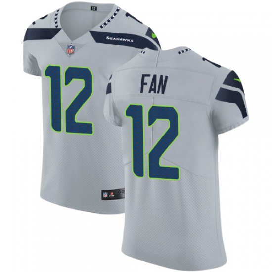 Nike Seahawks #12 Fan Grey Alternate Mens Stitched NFL Vapor Untouchable Elite Jersey Nike Seahawks #12 Fan Grey Alternate Mens Stitched NFL Vapor Untouchable Elite Jersey