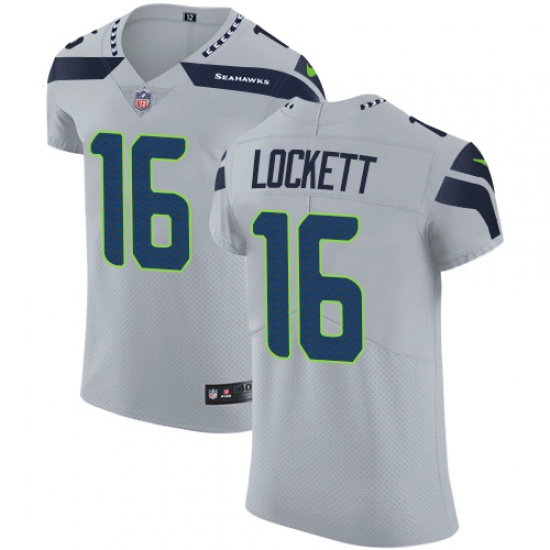 Nike Seahawks #16 Tyler Lockett Grey Alternate Mens Stitched NFL Vapor Untouchable Elite Jersey Nike Seahawks #16 Tyler Lockett Grey Alternate Mens Stitched NFL Vapor Untouchable Elite Jersey