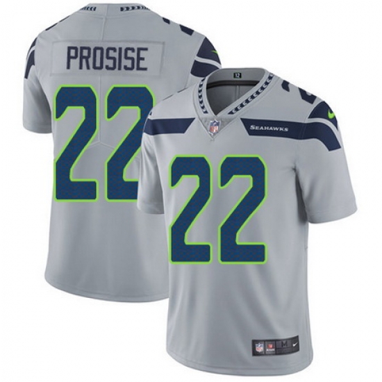 Nike Seahawks #22 C J Prosise Grey Alternate Mens Stitched NFL Vapor Untouchable Limited Jersey Nike Seahawks #22 C J Prosise Grey Alternate Mens Stitched NFL Vapor Untouchable Limited Jersey
