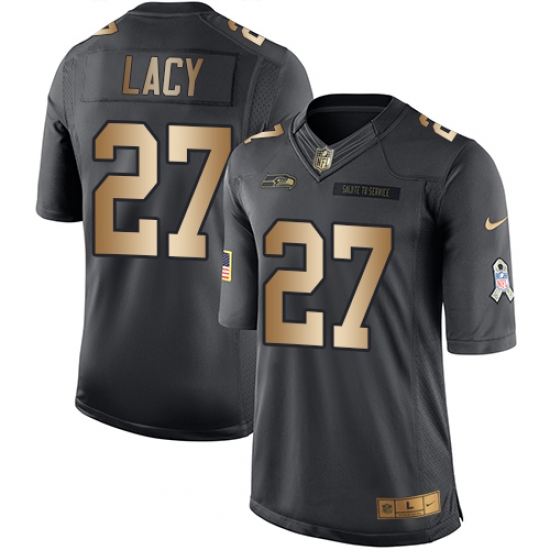 Nike Seahawks #27 Eddie Lacy Black Mens Stitched NFL Limited Gold Salute To Service Jersey Nike Seahawks #27 Eddie Lacy Black Mens Stitched NFL Limited Gold Salute To Service Jersey