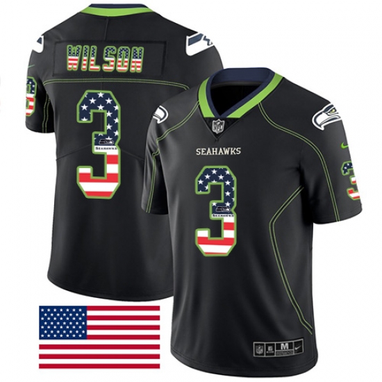 Nike Seahawks #3 Russell Wilson Black Mens Stitched NFL Limited Rush USA Flag Jersey Nike Seahawks #3 Russell Wilson Black Mens Stitched NFL Limited Rush USA Flag Jersey