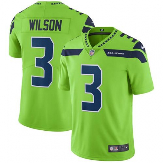 Nike Seahawks #3 Russell Wilson Green Mens Stitched NFL Limited Rush Jersey Nike Seahawks #3 Russell Wilson Green Mens Stitched NFL Limited Rush Jersey