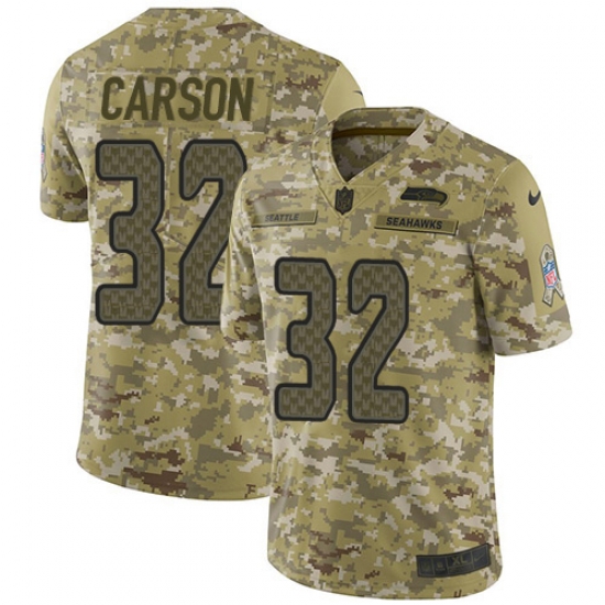 Nike Seahawks #32 Chris Carson Camo Men Stitched NFL Limited 2018 Salute To Service Jersey Nike Seahawks #32 Chris Carson Camo Men Stitched NFL Limited 2018 Salute To Service Jersey