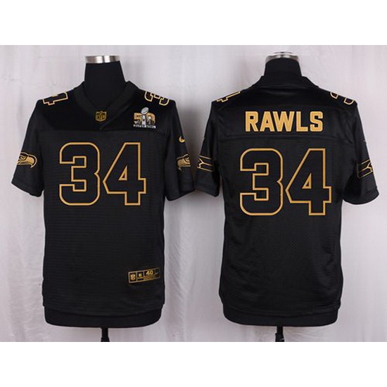 Nike Seahawks #34 Thomas Rawls Black Mens Stitched NFL Elite Pro Line Gold Collection Jersey Nike Seahawks #34 Thomas Rawls Black Mens Stitched NFL Elite Pro Line Gold Collection Jersey