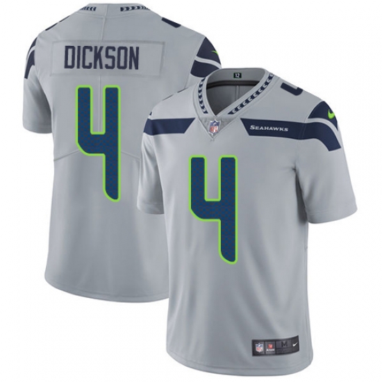 Nike Seahawks #4 Michael Dickson Grey Alternate Men Stitched NFL Vapor Untouchable Limited Jersey Nike Seahawks #4 Michael Dickson Grey Alternate Men Stitched NFL Vapor Untouchable Limited Jersey