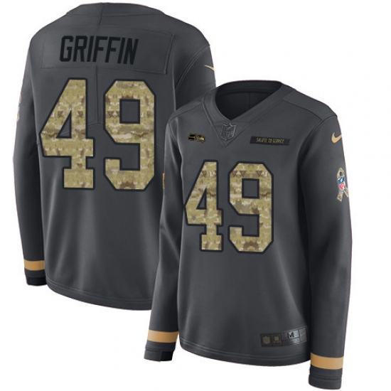 Nike Seahawks #49 Shaquem Griffin Anthracite Salute to Service Jersey Nike Seahawks #49 Shaquem Griffin Anthracite Salute to Service Jersey