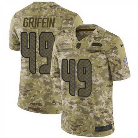 Nike Seahawks #49 Shaquem Griffin Camo Mens Stitched NFL Limited 2018 Salute To Service Jersey Nike Seahawks #49 Shaquem Griffin Camo Mens Stitched NFL Limited 2018 Salute To Service Jersey