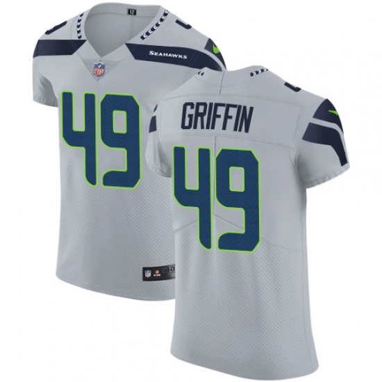 Nike Seahawks #49 Shaquem Griffin Grey Alternate Mens Stitched NFL Vapor Untouchable Elite Jersey Nike Seahawks #49 Shaquem Griffin Grey Alternate Mens Stitched NFL Vapor Untouchable Elite Jersey