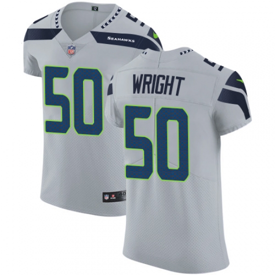Nike Seahawks #50 K J Wright Grey Alternate Mens Stitched NFL Vapor Untouchable Elite Jersey Nike Seahawks #50 K J Wright Grey Alternate Mens Stitched NFL Vapor Untouchable Elite Jersey