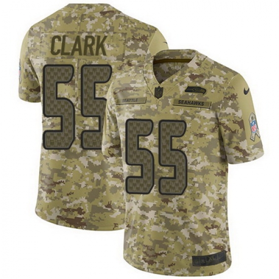 Nike Seahawks #55 Frank Clark Camo Mens Stitched NFL Limited 2018 Salute To Service Jersey Nike Seahawks #55 Frank Clark Camo Mens Stitched NFL Limited 2018 Salute To Service Jersey