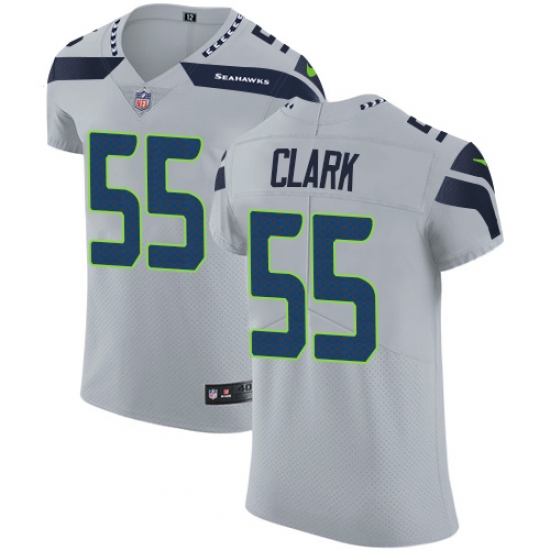 Nike Seahawks #55 Frank Clark Grey Alternate Mens Stitched NFL Vapor Untouchable Elite Jersey Nike Seahawks #55 Frank Clark Grey Alternate Mens Stitched NFL Vapor Untouchable Elite Jersey