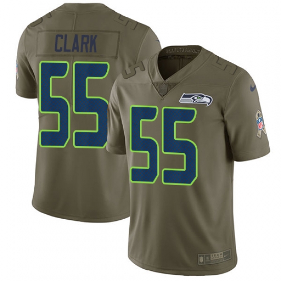 Nike Seahawks #55 Frank Clark Olive Mens Stitched NFL Limited 2017 Salute to Service Jersey Nike Seahawks #55 Frank Clark Olive Mens Stitched NFL Limited 2017 Salute to Service Jersey