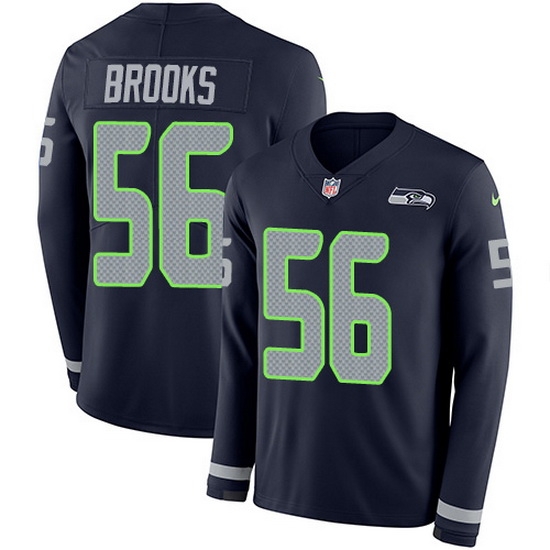 Nike Seahawks 56 Jordyn Brooks Steel Blue Team Color Men Stitched NFL Limited Therma Long Sleeve Jersey Nike Seahawks 56 Jordyn Brooks Steel Blue Team Color Men Stitched NFL Limited Therma Long Sleeve Jersey
