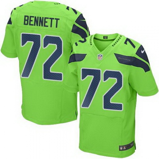 Nike Seahawks #72 Michael Bennett Green Mens Stitched NFL Elite Rush Jersey Nike Seahawks #72 Michael Bennett Green Mens Stitched NFL Elite Rush Jersey