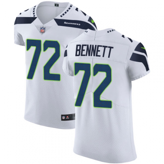 Nike Seahawks #72 Michael Bennett White Mens Stitched NFL Vapor Untouchable Elite Jersey Nike Seahawks #72 Michael Bennett White Mens Stitched NFL Vapor Untouchable Elite Jersey