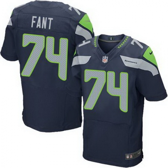 Nike Seahawks #74 George Fant Steel Blue Team Color Men Stitched NFL Elite Jersey Nike Seahawks #74 George Fant Steel Blue Team Color Men Stitched NFL Elite Jersey