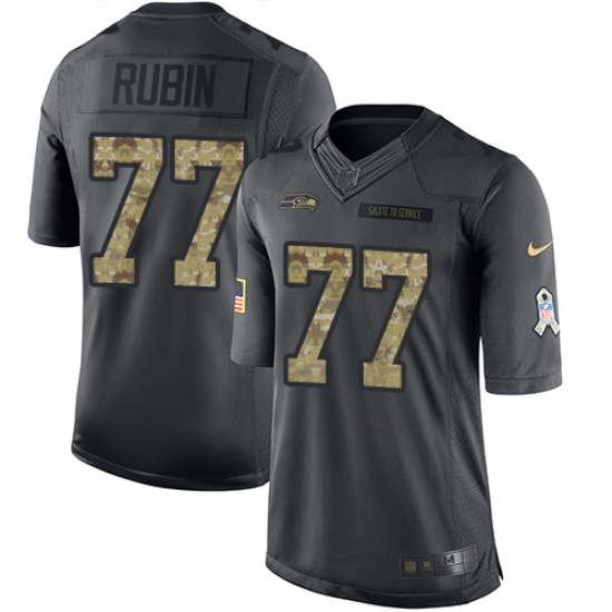 Nike Seahawks #77 Ahtyba Rubin Black Mens Stitched NFL Limited 2016 Salute to Service Jersey Nike Seahawks #77 Ahtyba Rubin Black Mens Stitched NFL Limited 2016 Salute to Service Jersey