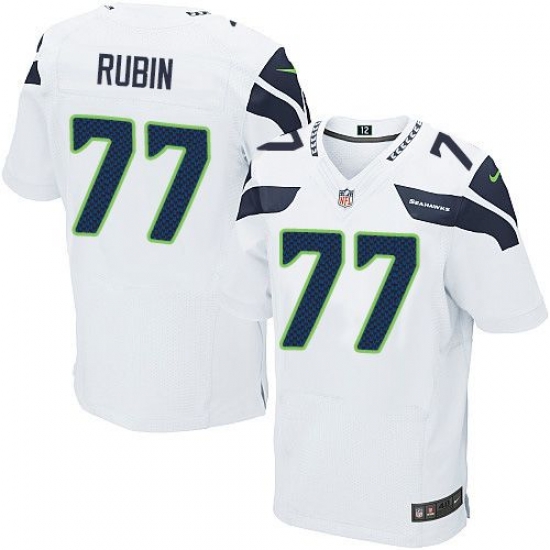 Nike Seahawks #77 Ahtyba Rubin White Color Mens Stitched NFL Elite Jersey Nike Seahawks #77 Ahtyba Rubin White Color Mens Stitched NFL Elite Jersey