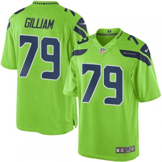 Nike Seahawks #79 Garry Gilliam Green Mens Stitched NFL Limited Rush Jersey Nike Seahawks #79 Garry Gilliam Green Mens Stitched NFL Limited Rush Jersey