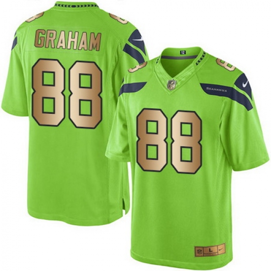 Nike Seahawks #88 Jimmy Graham Green Mens Stitched NFL Limited Gold Rush Jersey Nike Seahawks #88 Jimmy Graham Green Mens Stitched NFL Limited Gold Rush Jersey