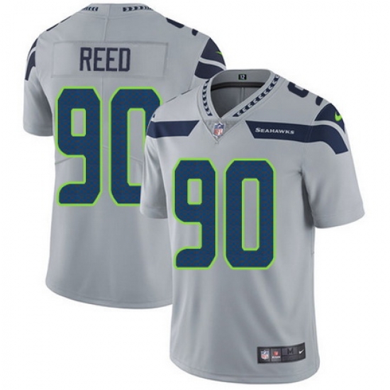 Nike Seahawks #90 Jarran Reed Grey Alternate Mens Stitched NFL Vapor Untouchable Limited Jersey Nike Seahawks #90 Jarran Reed Grey Alternate Mens Stitched NFL Vapor Untouchable Limited Jersey