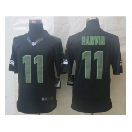 Nike Seattle Seahawks 11 Harvin Black Impact Limited NFL Jersey Nike Seattle Seahawks 11 Harvin Black Impact Limited NFL Jersey