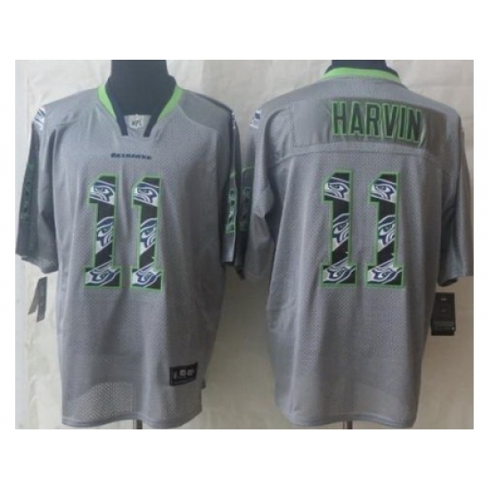 Nike Seattle Seahawks 11 Percy Harvin Grey Elite Lights Out Fashion NFL Jersey Nike Seattle Seahawks 11 Percy Harvin Grey Elite Lights Out Fashion NFL Jersey