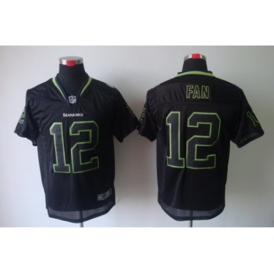 Nike Seattle Seahawks 12 Fan Black Elite Lights Out NFL Jersey Nike Seattle Seahawks 12 Fan Black Elite Lights Out NFL Jersey